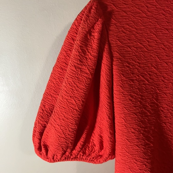 NWT A New Day Red Puff Sleeve Short Sleeve Top - Picture 7 of 11